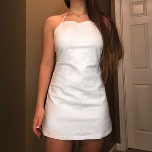 White open back dress